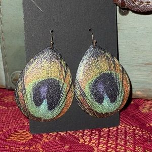 Peacock Feather Earrings